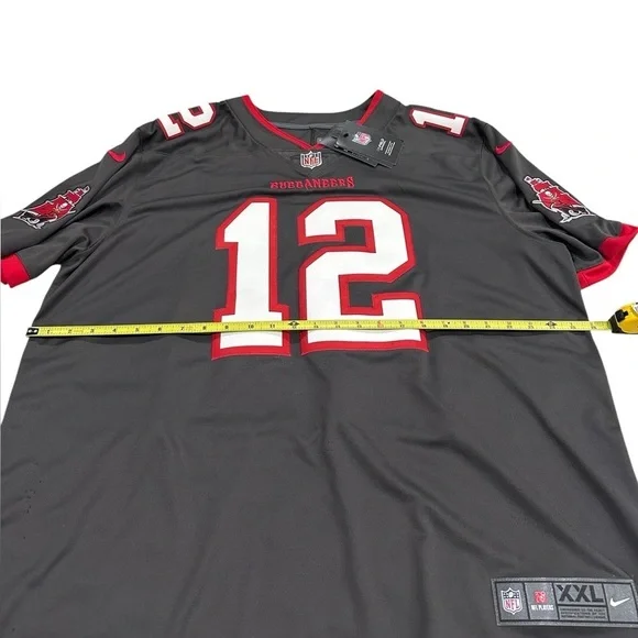 NWT Tom Brady Buccaneers Gray Jersey TB 12 XXL - Picture 4 of 9